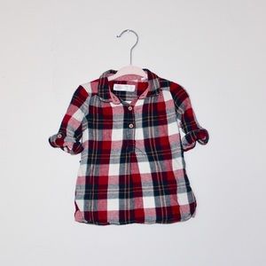 Zara Baby Plaid Tunic sz 3/6 mos.